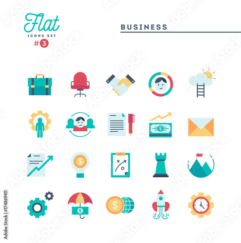 Humanitarian, peace, justice, human rights and more, flat icons set, vector illustration