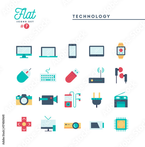 Humanitarian, peace, justice, human rights and more, flat icons set, vector illustration