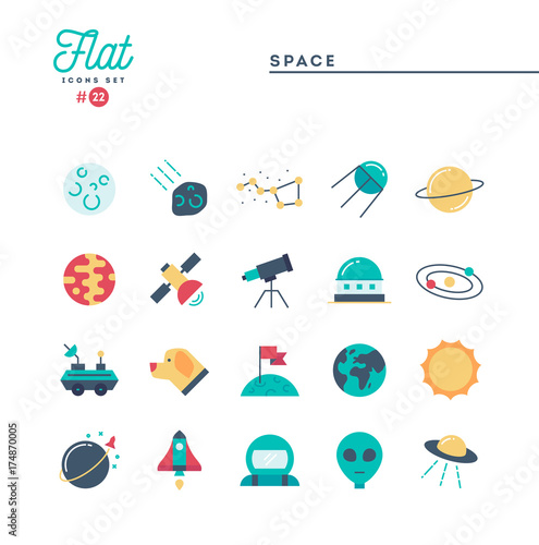 Humanitarian, peace, justice, human rights and more, flat icons set, vector illustration