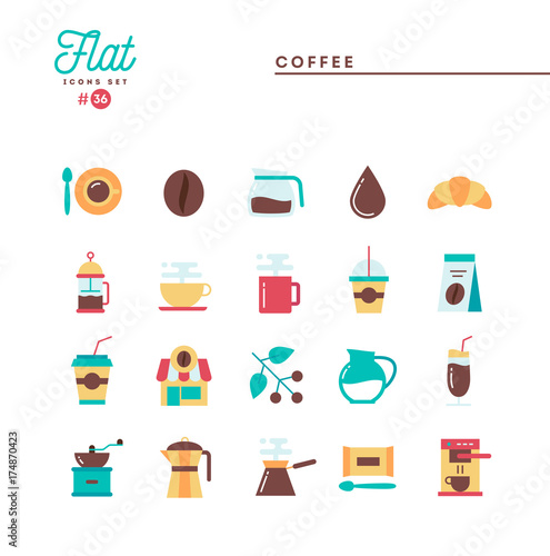 Humanitarian, peace, justice, human rights and more, flat icons set, vector illustration