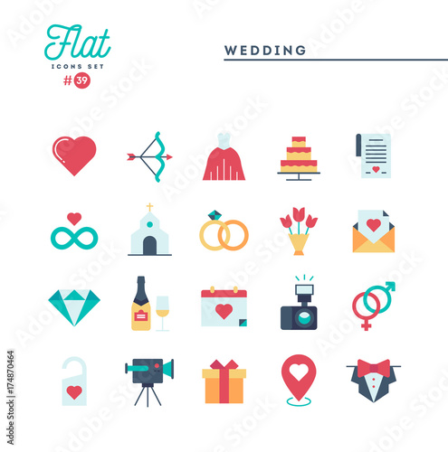 Humanitarian, peace, justice, human rights and more, flat icons set, vector illustration