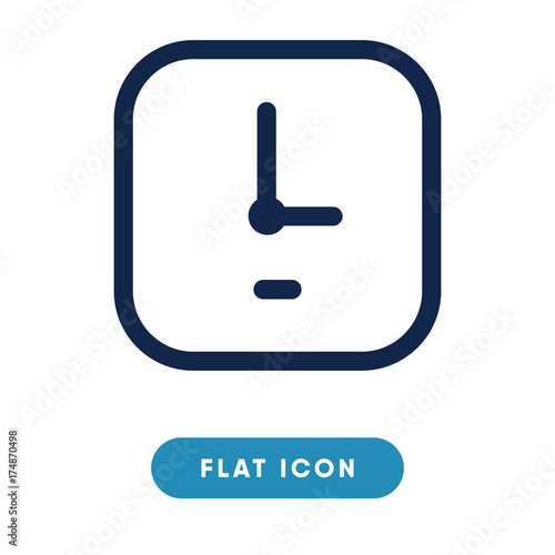 Clock vector icon, wall clock symbol. Modern, simple flat vector illustration for web site or mobile app