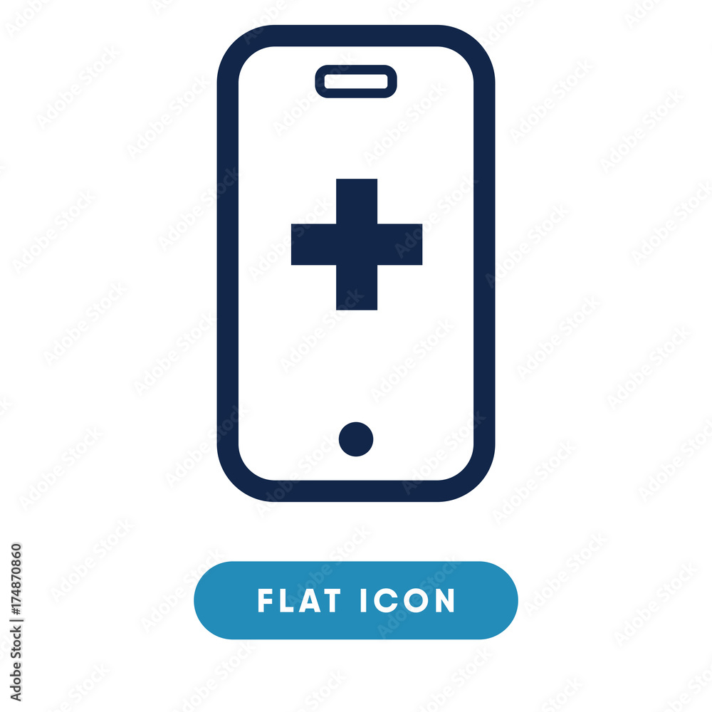 Medical app vector icon, healty app symbol. Modern, simple flat vector illustration for web site or mobile app Medical app vector icon, healty app symbol. Modern, simple flat vector illustration for web site or mobile app