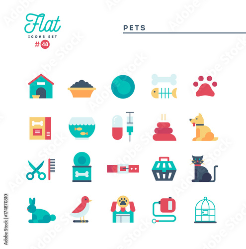 Humanitarian, peace, justice, human rights and more, flat icons set, vector illustration