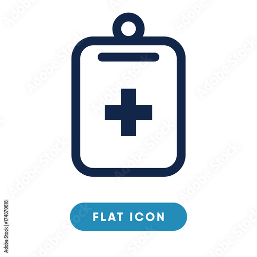 Hospital archive vector icon, medical history symbol. Modern, simple flat vector illustration for web site or mobile app