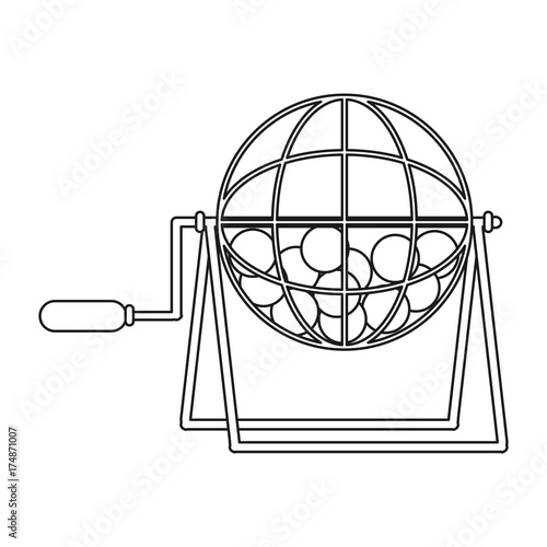 lottery wheel icon over white background vector illustration