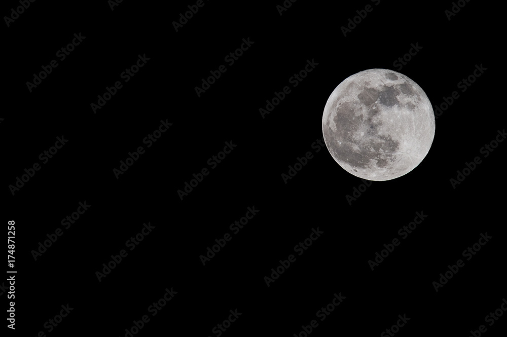 Image of full moon with visible surface Image of full moon with visible surface