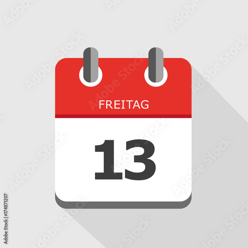 kalender rot freitag der 13te