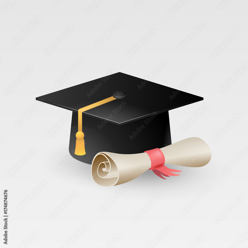 paper scroll diploma vector isolated 