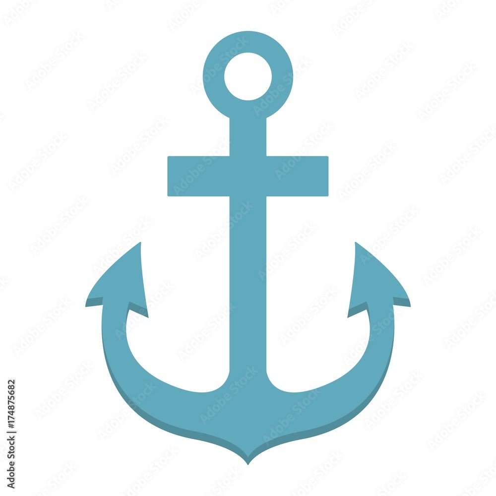 Anchor flat icon, navigation and nautical, naval sign vector graphics, a colorful solid pattern on a white background, eps 10. Anchor flat icon, navigation and nautical, naval sign vector graphics, a colorful solid pattern on a white background, eps 10.
