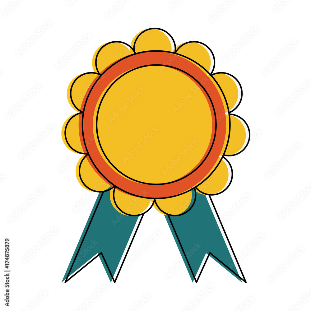 rosette gold medal icon image vector illustration design rosette gold medal icon image vector illustration design
