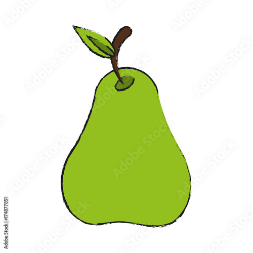 pear fruit icon image vector illustration design