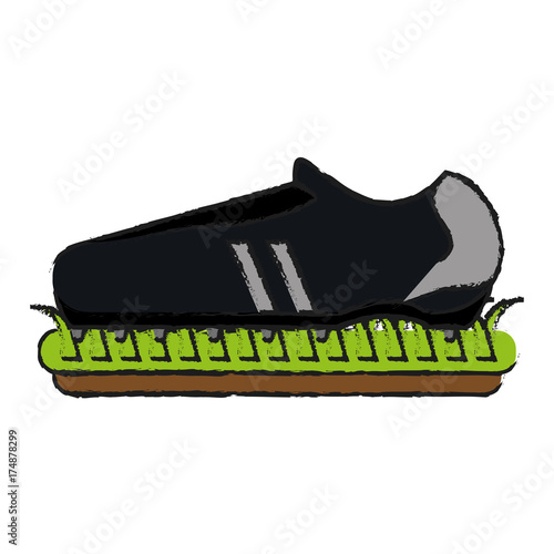cleats shoe football or soccer related icon image vector illustration design