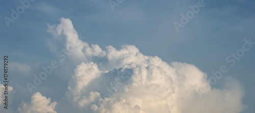 Photography White clouds against a pale blue sky