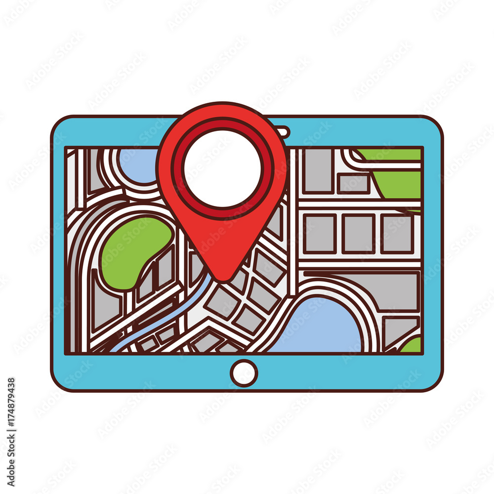 tablet pointer map navigation destination symbol