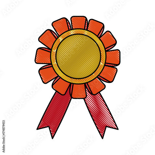 medal prize icon image vector illustration design