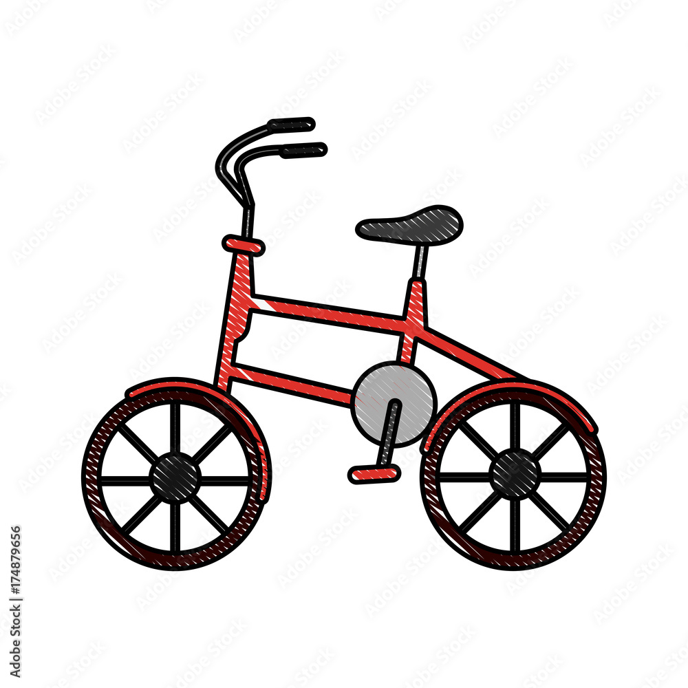 bike or bicycle sideview icon image vector illustration design