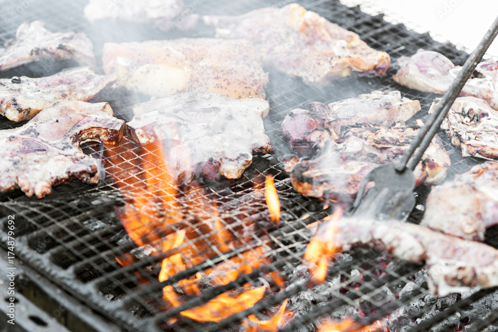 Meat barbecue detail Meat barbecue detail