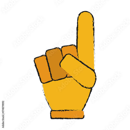 foam finger icon image vector illustration design
