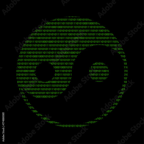 Hacker - 101011010 Icon - Yin-yang