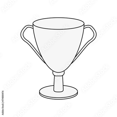 trophy cup icon image vector illustration design