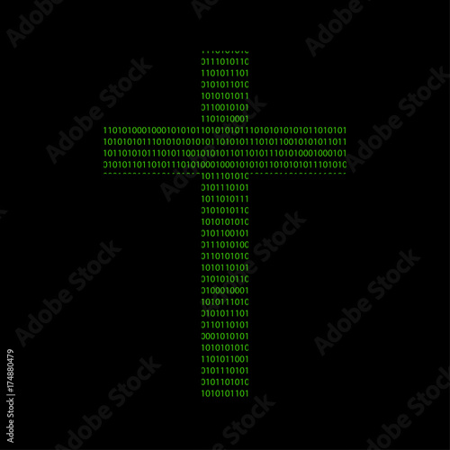 Hacker - 101011010 Icon - Kreuz