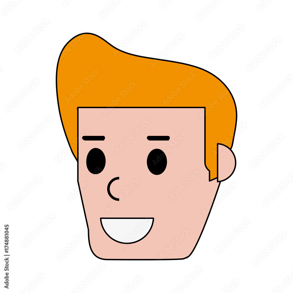 Fototapeta premium young happy man wearing sports cap icon image vector illustration design