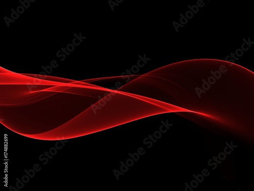 Abstract wave red and black background
