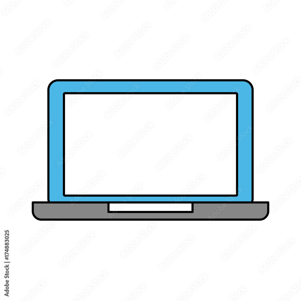 laptop computer with blank screen icon image vector illustration design laptop computer with blank screen icon image vector illustration design
