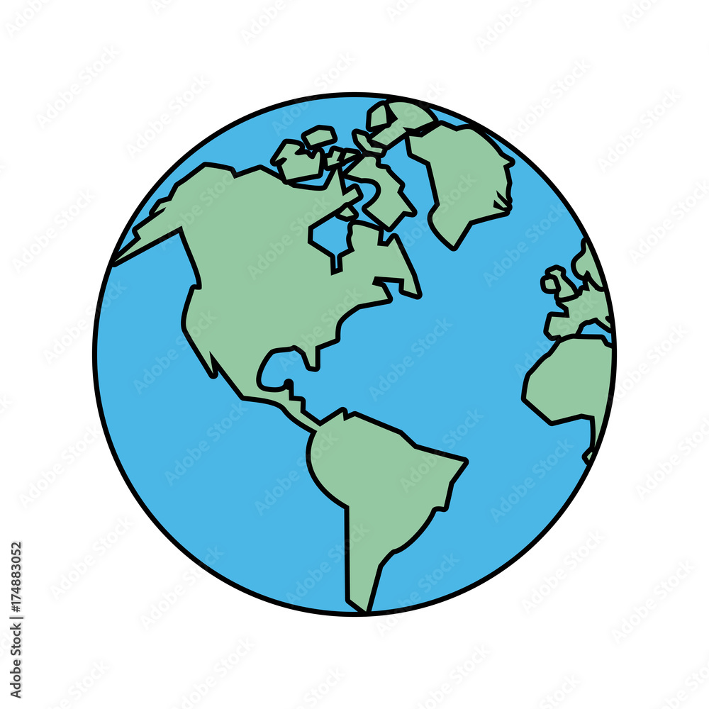 planet earth   icon image vector illustration design 