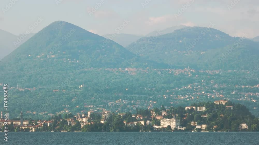 Stresa and Alps. View from Maggiore lake. Stresa and Alps. View from Maggiore lake.