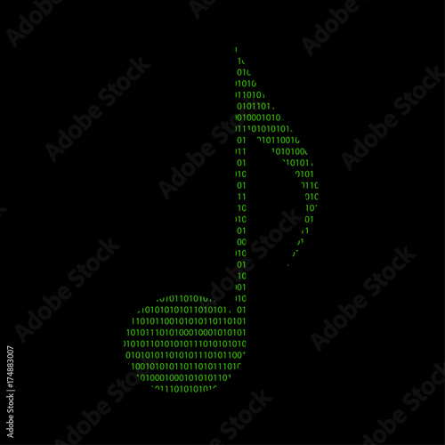 Hacker - 101011010 Icon - Achtelnote