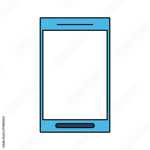 smartphone with blank screen icon image vector illustration design 