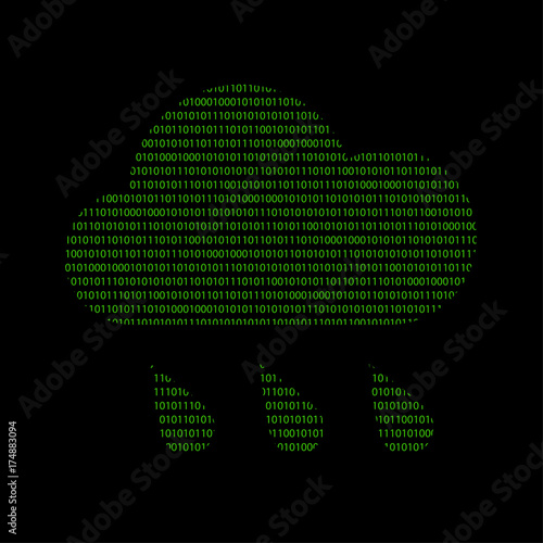 Hacker - 101011010 Icon - Regenwolke