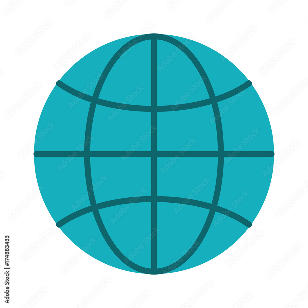 earth globe diagram icon image vector illustration design 