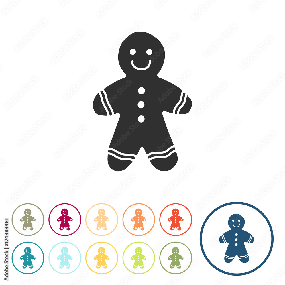 Runde Schaltflächen - Lebkuchenmann