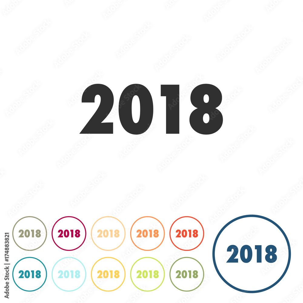 Runde Schaltflächen - 2018 - Jahresbeginn Runde Schaltflächen - 2018 - Jahresbeginn