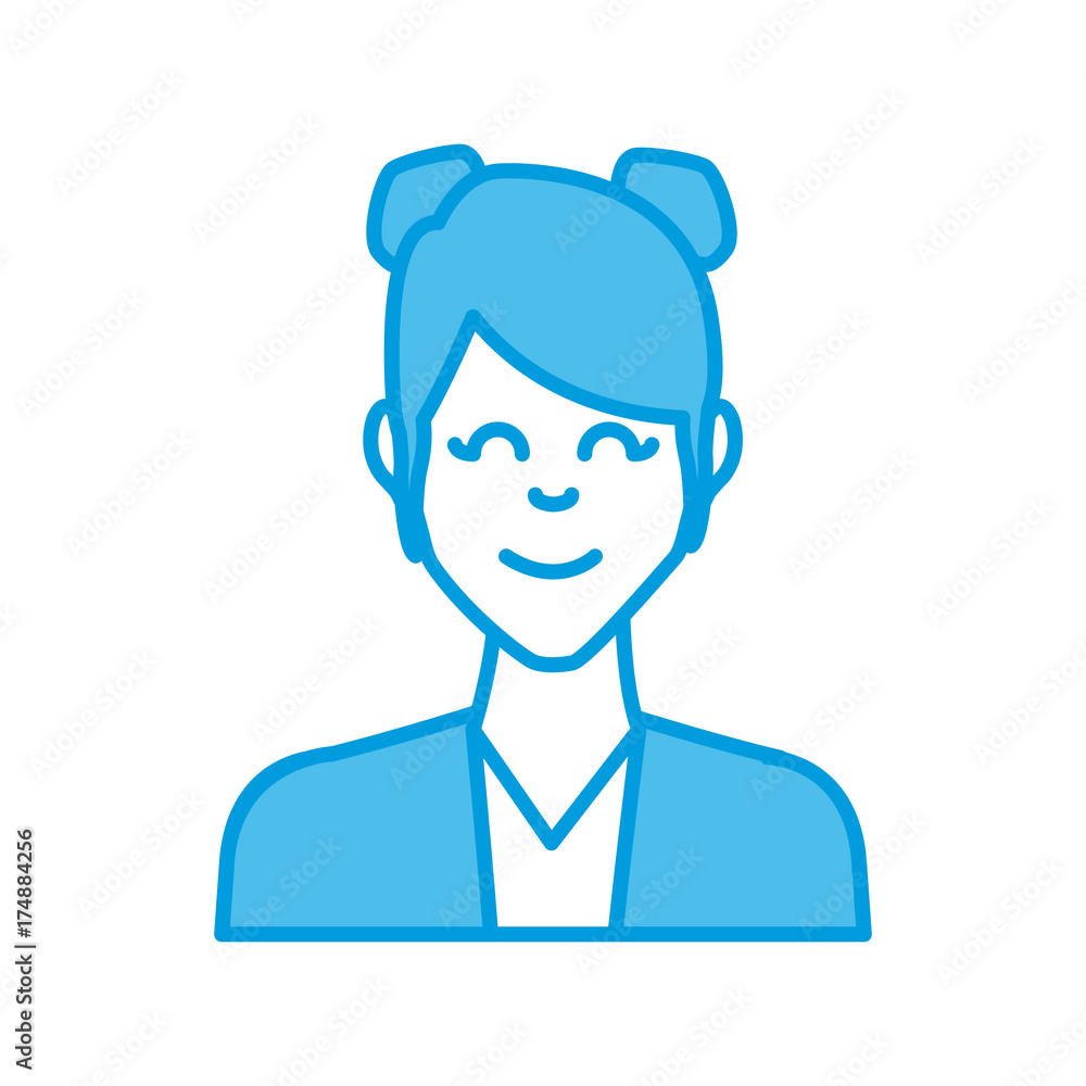 Woman smiling cartoon icon vector illustration graphic design Woman smiling cartoon icon vector illustration graphic design