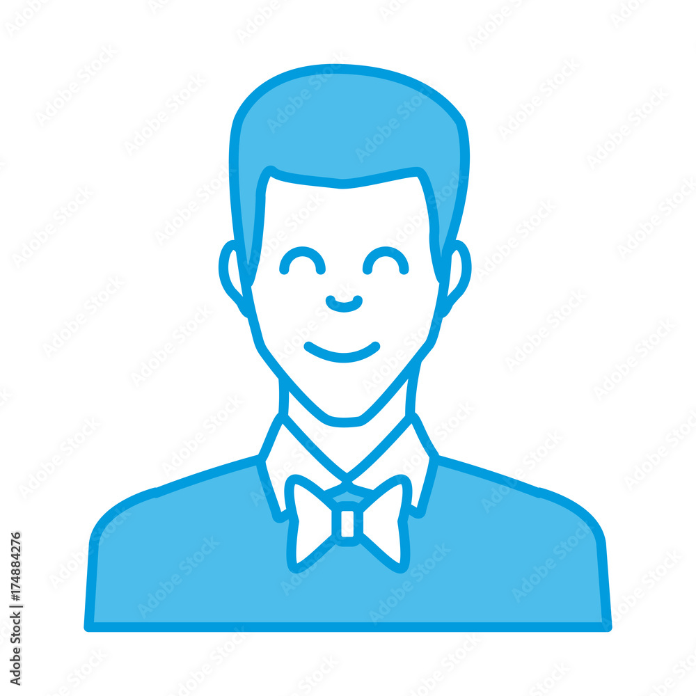 Adult man smiling icon vector illustration graphic design Adult man smiling icon vector illustration graphic design
