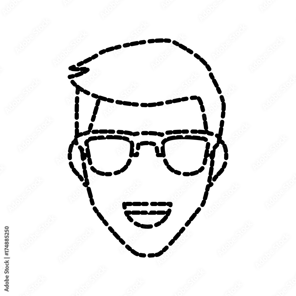 Man with hat smiling cartoon icon vector illustration graphic design