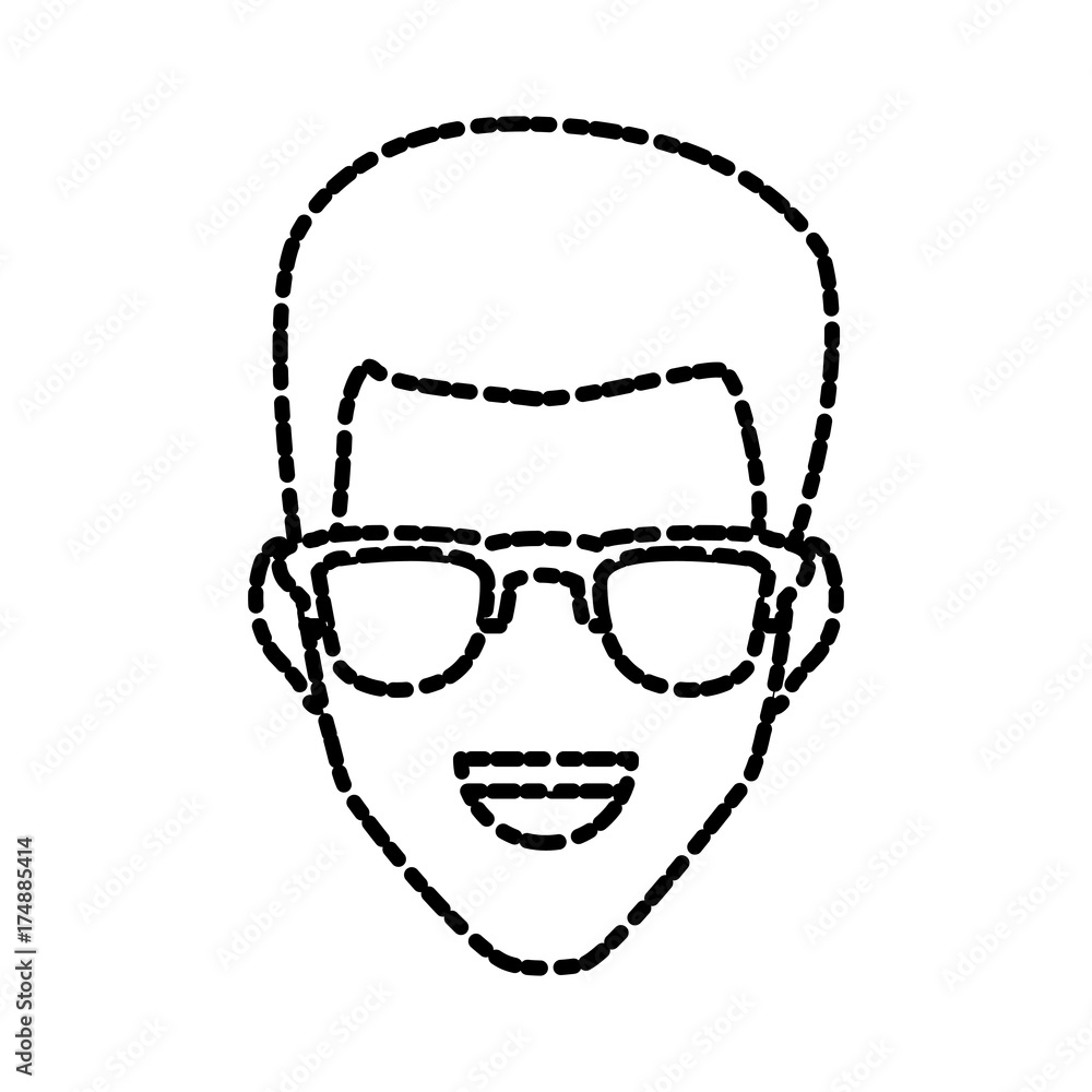 Man with hat smiling cartoon icon vector illustration graphic design