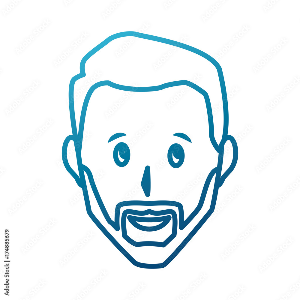 Adult man smiling icon vector illustration graphic design Adult man smiling icon vector illustration graphic design