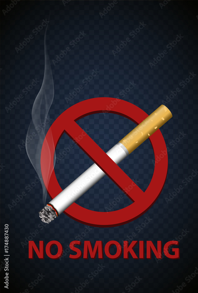The sign no smoking. Vector illustration. The sign no smoking. Vector illustration.