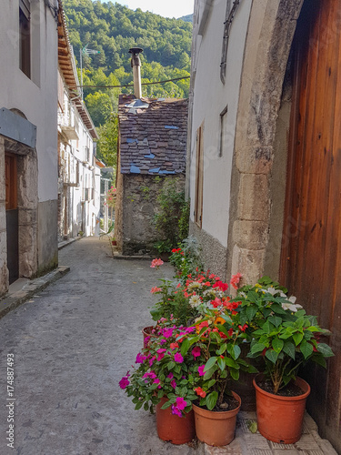 Fototapeta Naklejka Na Ścianę i Meble -  Medieval village of the Pyrenees Ainsa, Spain
