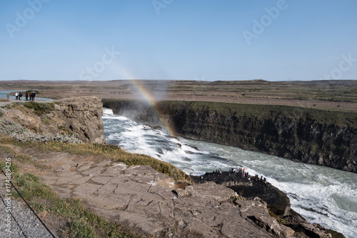 Gulfoss with a rainbow