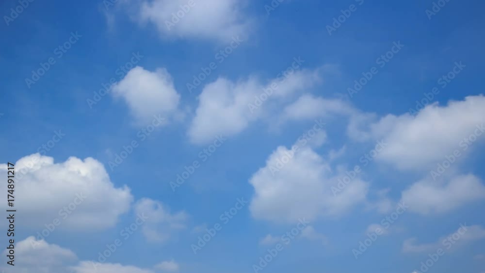 Time lapse clip 4k white fluffy clouds over blue sky in summer landscape Time lapse clip 4k white fluffy clouds over blue sky in summer landscape