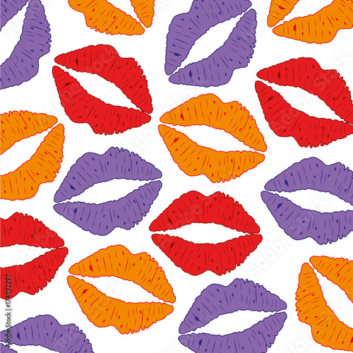 Background from feminine lips