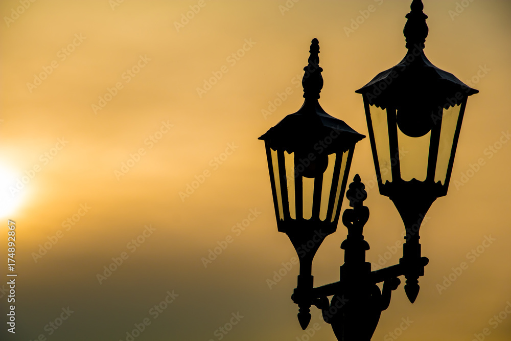 lamp backlit silhouette