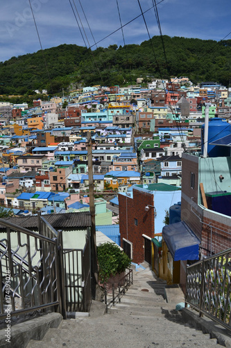A colorful village in Busan, Korea. Pic was taken in August 2017