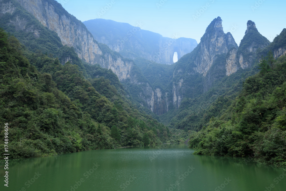 mountains landscape in Zhangjiajie china